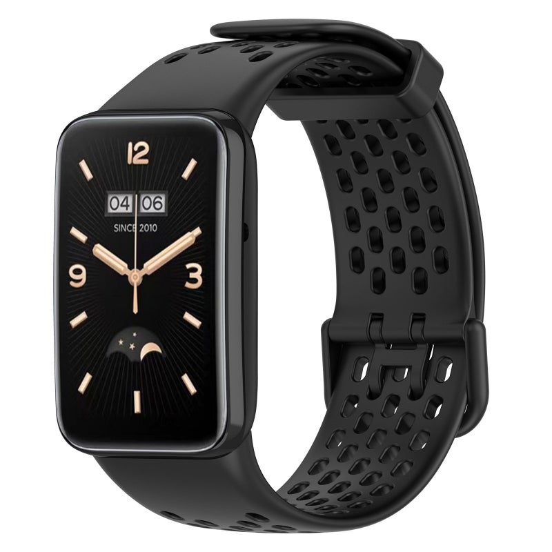 For Xiaomi Mi Band 7 Pro Breathable Tpu Watch Band(Black) - Image 1